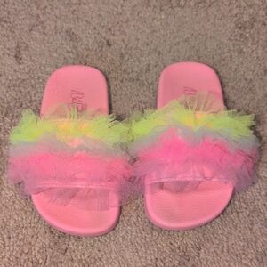 Billieblush Pink and Multicolor Tulle Kids Sandals